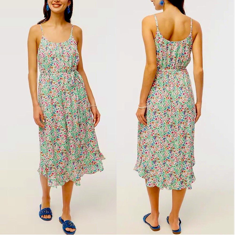 J. CREW Midi Sundress Dress 6 Floral